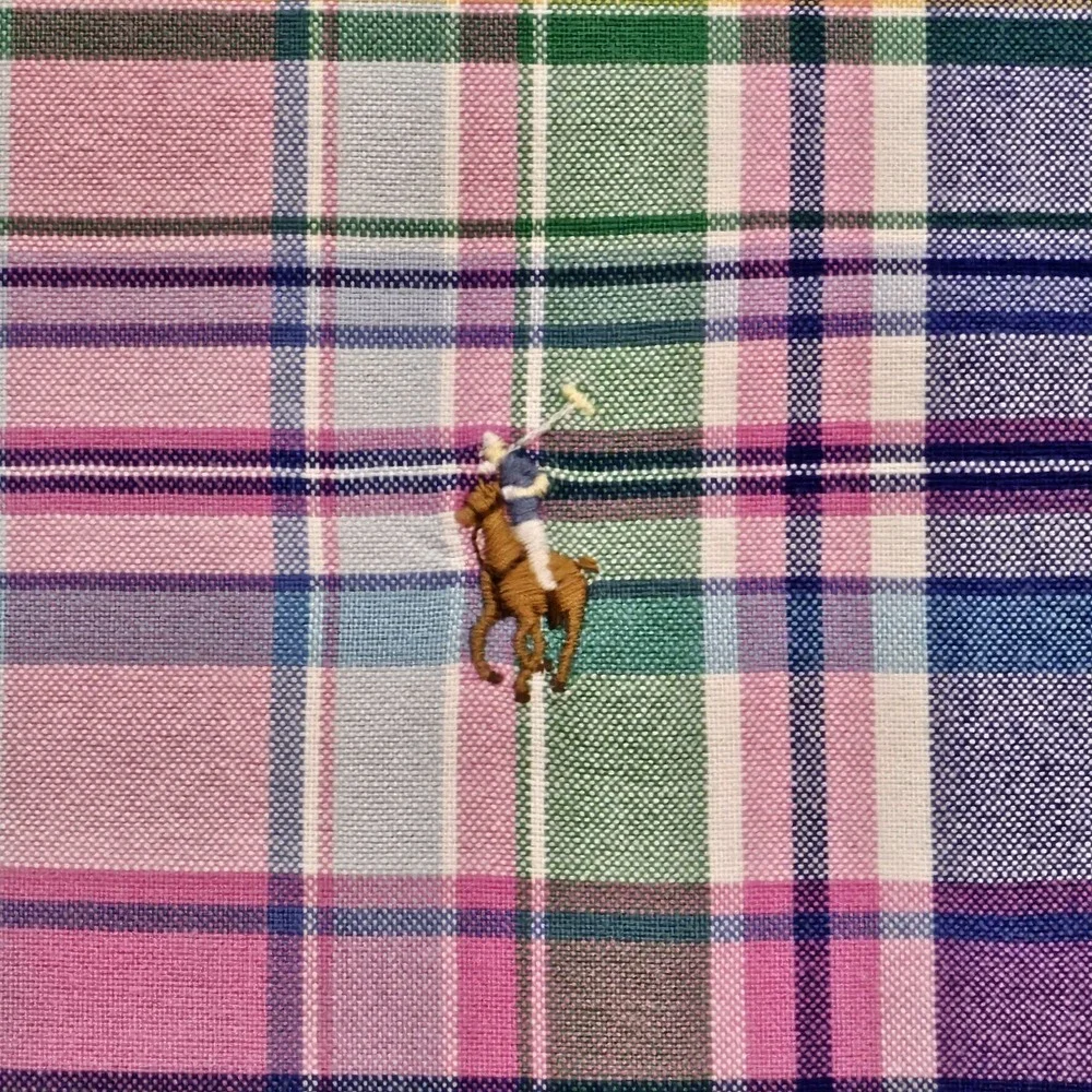 Polo Ralph Lauren Men's XL‎ Plaid Colorful Classic-Fit Oxford Long Sleeve Shirt